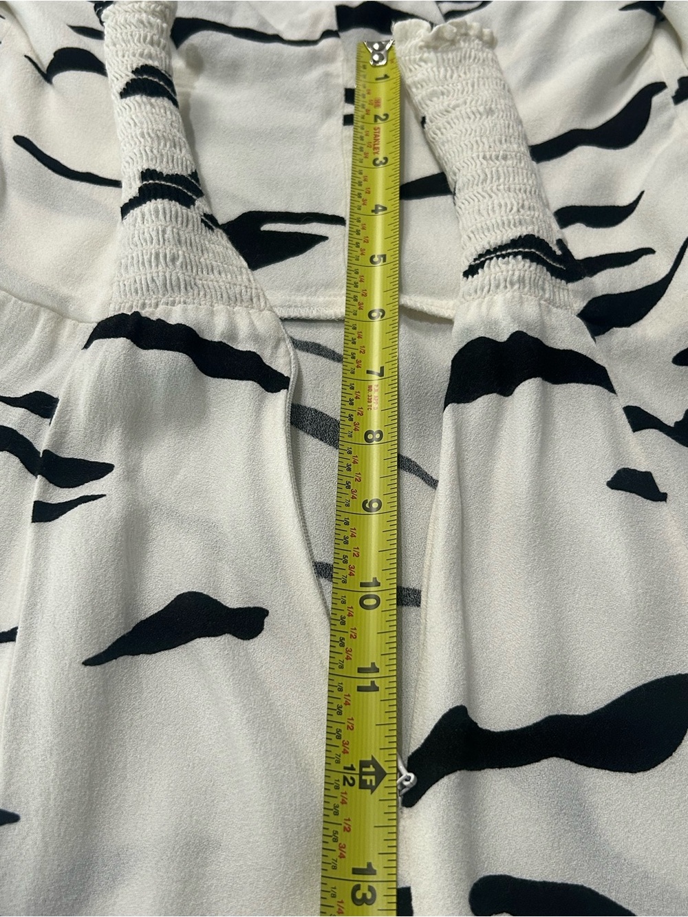 Reformation Clancie Minidress Pinto White Black Zebra Sweetheart neckline Sz 4 - Picture 10 of 14